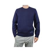 Navy Blauwe Gebreide Jersey - Parijse Stijl A.p.c. , Blue , Heren