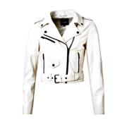 Leren jas Rockandblue , White , Dames