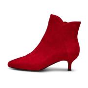 Elegante Suède Enkellaars - Fire Red Shoe the Bear , Red , Dames