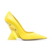 Gele Patentleren Puntige Pump The Attico , Yellow , Dames