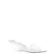 Leren Muiltje met 60mm Hak The Attico , White , Dames