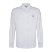 Klassieke Witte Button Down Shirt met Institutionele Fox H Maison Kits...