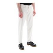 Witte Denim Tapered Jeans Maison Kitsuné , White , Heren