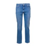 Hoge taille donkere wassing slim fit jeans Roy Roger's , Blue , Heren