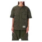 Korte Mouw Shirt Moncler , Green , Unisex