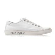 Premium Leren Sneakers voor Mannen Saint Laurent , White , Heren