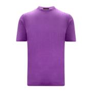 T-Shirts Roberto Collina , Purple , Heren