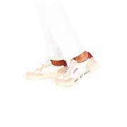 Vintage-geïnspireerde witte platte schoenen Autry , White , Heren