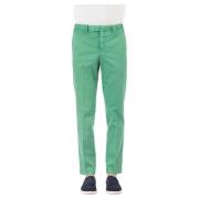 Groene Twill Stretch Broek PT Torino , Green , Heren