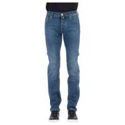Comfortabele en elastische Italiaanse denim jeans Jacob Cohën , Blue ,...