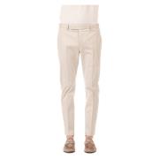 Crème Katoenen Stretchbroek PT Torino , Beige , Heren