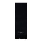 Logo Verfraaide Sjaal Twinset , Black , Dames