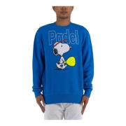 Snoopy Padel Lover Sweatshirt MC2 Saint Barth , Blue , Heren