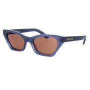 Elegante Midnight Zonnebril met Bruine Lenzen Dior , Blue , Dames