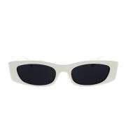 Geometrische zonnebril van wit acetaat met donkere rookglazen Celine ,...