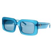 Linda Farrow Jorja Oversized Zonnebril The Attico , Blue , Dames