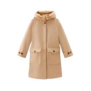 Dubbele Wol 2 in 1 Parka Woolrich , Beige , Dames