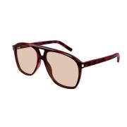 Tijdloze Havana Zonnebril Saint Laurent , Brown , Unisex