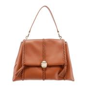 Penelope Leren Schoudertas Chloé , Brown , Dames