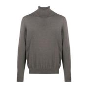 Italiaanse Wol Rollneck Coltrui Barba , Beige , Heren