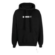 Zwarte katoenen hoodie met logo print Bonsai , Black , Heren