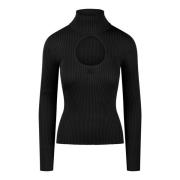 Ribgebreide Cirkeltrui Courrèges , Black , Dames