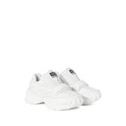 Witte Slip-On Sneakers met Logo Patch Off White , White , Heren