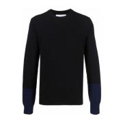 Tonal Wol Trui Comme des Garçons , Black , Heren