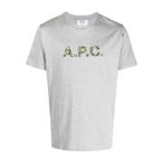 Katoenen T-shirt A.p.c. , Gray , Heren