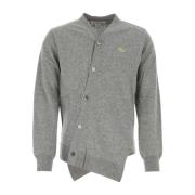 Grijze wollen Cardigan Comme des Garçons , Gray , Heren