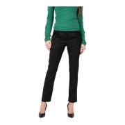 Slim-Fit Broek met Borduursel Silvian Heach , Black , Dames