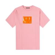 Bubblegum Pink Logo T-Shirt Acne Studios , Pink , Dames