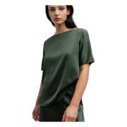 Yoli silk blouse army green Ahlvar Gallery , Green , Dames