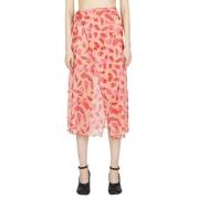 Lips Wrap Beach Skirt Marco Rambaldi , Orange , Dames