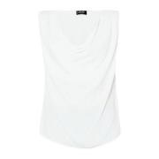 Mouwloze Top van Acryl en Zijde Liu Jo , White , Dames