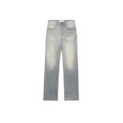 Straight Fit Jeans in Gewassen Grijs Ami Paris , Gray , Dames