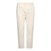 Cropped Trousers Original Vintage , White , Heren
