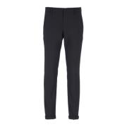 Blauwe Wollen Broek met Riemlussen Dondup , Blue , Heren