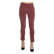 Rode Skinny Katoenen Broek Ermanno Scervino , Red , Dames