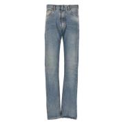 Lichtblauwe Katoenen Jeans voor Mannen Maison Margiela , Blue , Heren