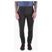 Bruine broek met norHeren pasvorm Dondup , Brown , Heren