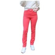 Hoge Taille Slim Fit Katoenen Broek Islow , Red , Dames