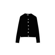 Zwarte Eco-vriendelijke Geknoopte Cardigan Liu Jo , Black , Dames