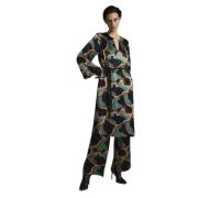 Verhoog je stijl met deze midi jurk Summum Woman , Green , Dames