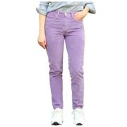 Eryn Corduroy Slim 7/8 Broek Islow , Purple , Dames