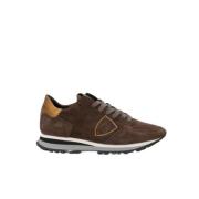 Tricolor Suède Sneakers met Katoenen Veters Philippe Model , Brown , H...