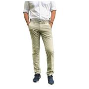 Slim Fit Fluweel Katoenen Chino Broek Mason's , White , Heren