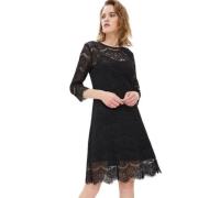 Kanten jurk met 3/4 mouwen Liu Jo , Black , Dames