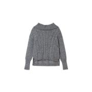 Lurex Gebreide Trui met Mohair Mix Twinset , Gray , Dames