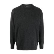 Round-neck Knitwear Roberto Collina , Gray , Heren